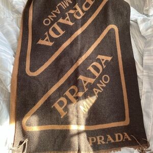 GWP- Prada Brown and Tan Scarf NWOT